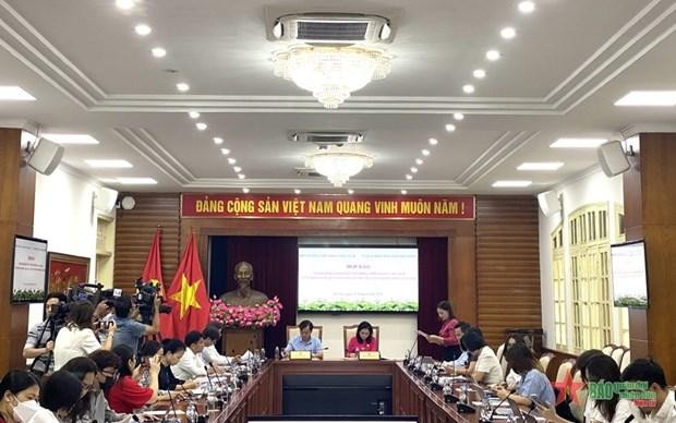 Conférence de presse sur le 3e Festival d'échange culturel, sportif et touristique de la région frontalière Vietnam-Laos. Photo: VNA