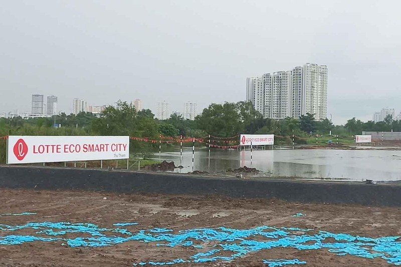 Lotte a récemment mis en chantier le projet d’une zone urbaine intelligente nommée « Lotte eco smart city Thu Thiem ». Photo : baodautu.