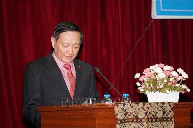 L’ambassadeur du Vietnam au Laos Nguyên Ba Hung lors de l’événement à Vientiane, le 20 septembre. Photo : VNA