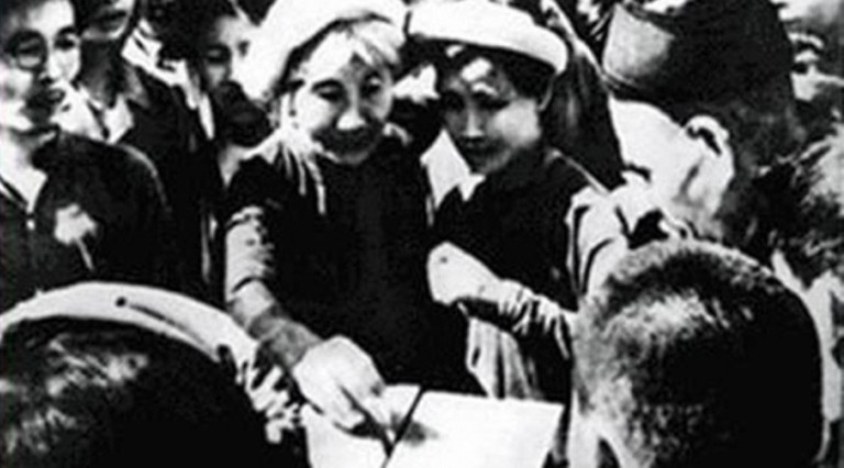 Première élection au Vietnam en 1946. Photo: VOV.