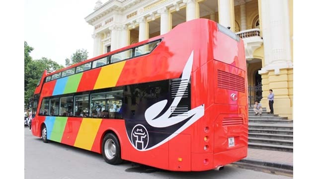 Ouverture des lignes de bus à deux étages pour les touristes de Hanoi. Photo: Journal Hanoimoi