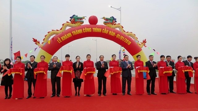 Inauguration du pont Hàn. Photo : NDEL.
