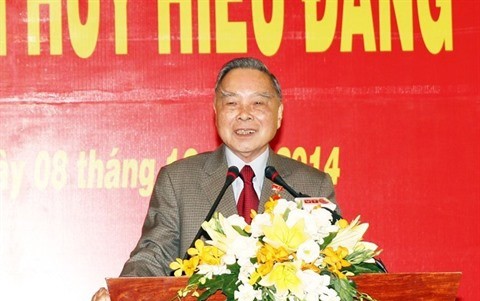 L’ancien Premier ministre Phan Van Khai lors d’une cérémonie pour recevoir l’Insigne des 55 ans d’appartenance au PCV. Photo : VNA