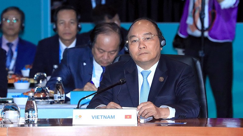 Le Premier ministre Nguyên Xuân Phuc lors de la séance plénière du Sommet spécial entre l’ASEAN et l’Australie. Photo : VGP.