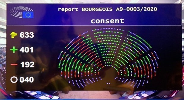 Le Parlement européen a approuvé  l’accord de libre-échange entre l’UE et le Vietnam par 401 voix pour, 192 contre et 40 abstentions. Photo : page Twitter de la Commission du commerce international du Parlement européen.