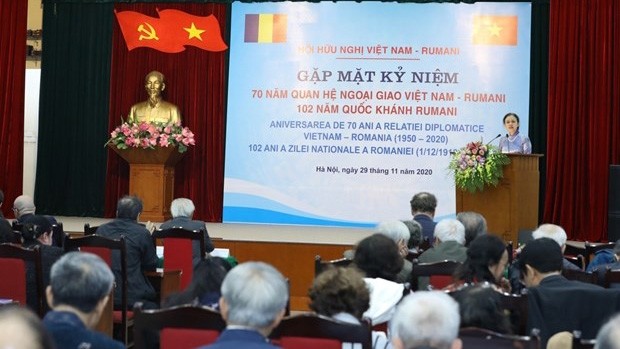 L'ambassadrice Nguyên Phuong Nga, présidente de la VUFO, s'exprime lors de l'événement. Photo: VNA.