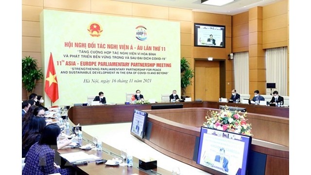 Le Vietnam participe à la 11e Conférence de partenariat parlementaire Asie-Europe. Photo : VNA.