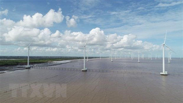 Un projet de la centrale éolienne dans la province de Bac Lieu. Photo: VNA