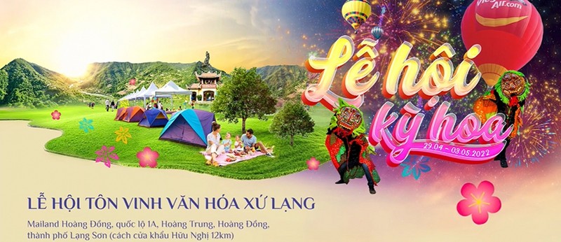 La fête Ky Hoa - Lang Son se tiendra du 29 avril au 3 mai au projet de Resort & Golf Hoàng Dông (dans le village Hoàng Trung, de la commune Hoàng Dông). Photo : Journal Thoi Dai.
