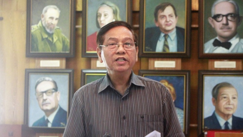 Le vice-président de l’Association d’amitié Vietnam-Cambodge, Le Van Tuy, prend la parole. Photo: thoidai.com.vn