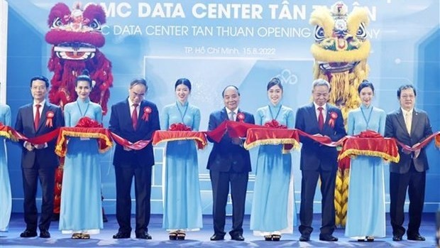 Cérémonie inaugurale du centre de données CMC Tân Thuân. Photo : VNA.